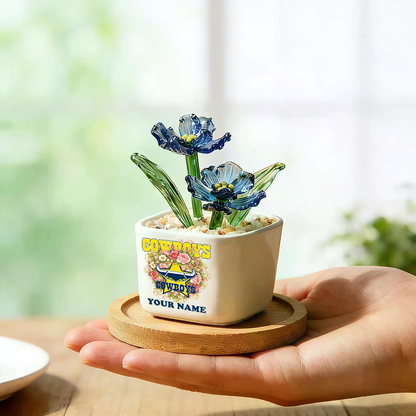 NQC _NRL Custom Birth Month Glass Flower Pot Handmade Gift For Fan - Limited Edition NAK TTT