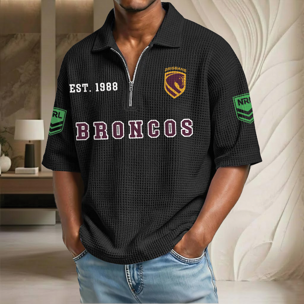 NRL x BB EST Waffle Half-Zip Polo Shirt HLP HLPHUONG