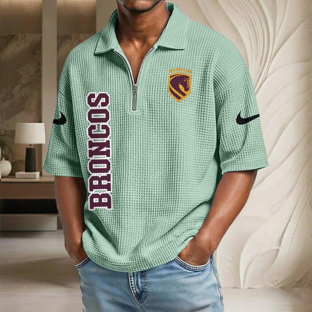 NRL x BB Waffle Half-Zip Polo Shirt HLP HLPHUONG