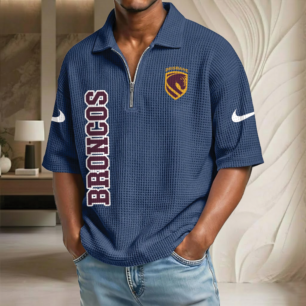 NRL x BB Waffle Half-Zip Polo Shirt HLP HLPHUONG
