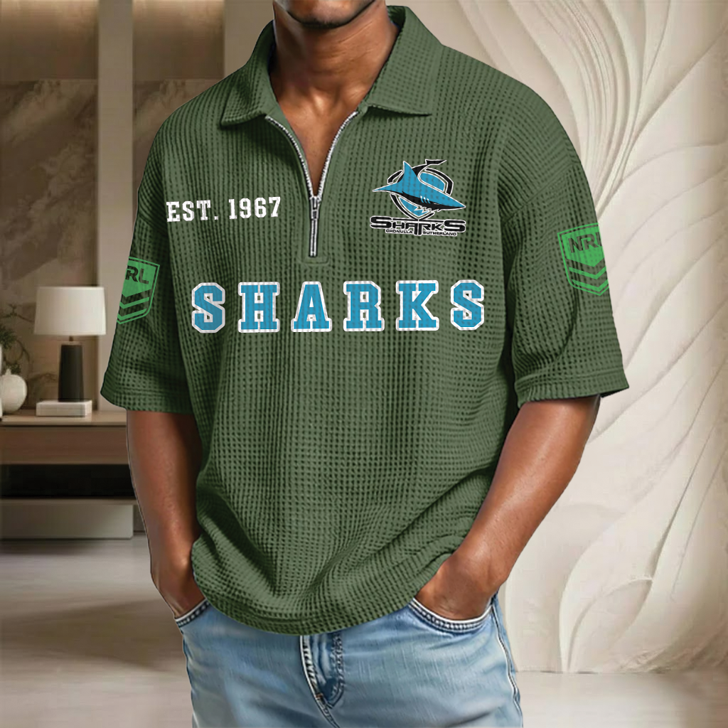 NRL x CSS EST Waffle Half-Zip Polo Shirt HLP HLPHUONG