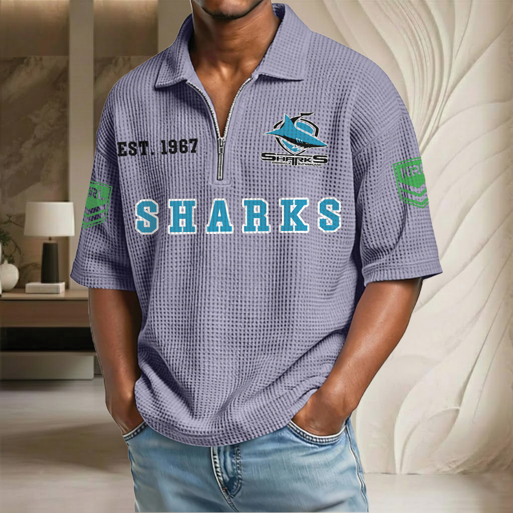 NRL x CSS EST Waffle Half-Zip Polo Shirt HLP HLPHUONG