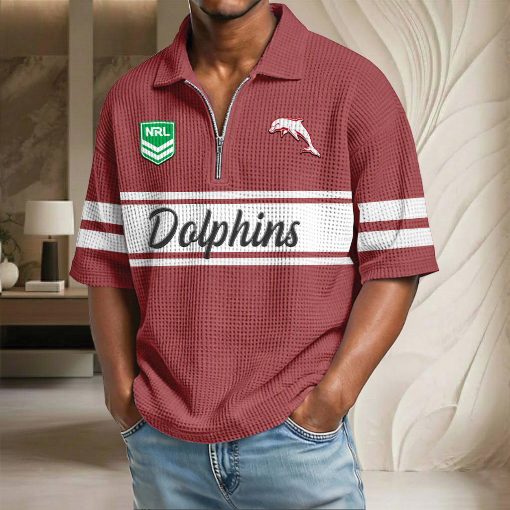 NRL x DO Waffle Half-Zip Polo Shirt HLP HLPHUONG