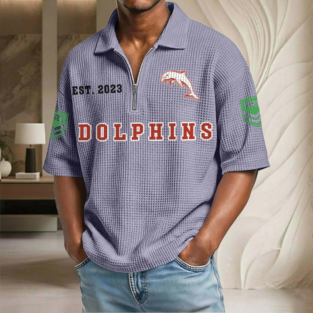 NRL x DO EST Waffle Half-Zip Polo Shirt HLP HLPHUONG