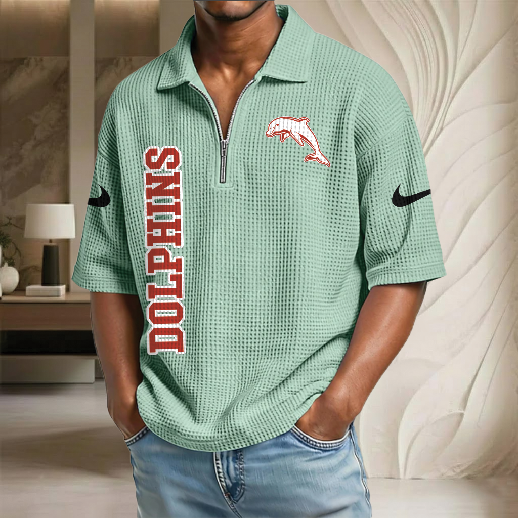 NRL x DO Waffle Half-Zip Polo Shirt HLP HLPHUONG