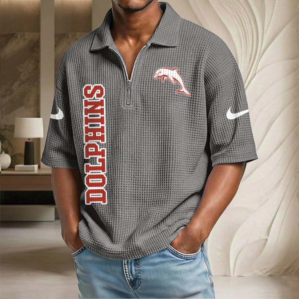 NRL x DO Waffle Half-Zip Polo Shirt HLP HLPHUONG