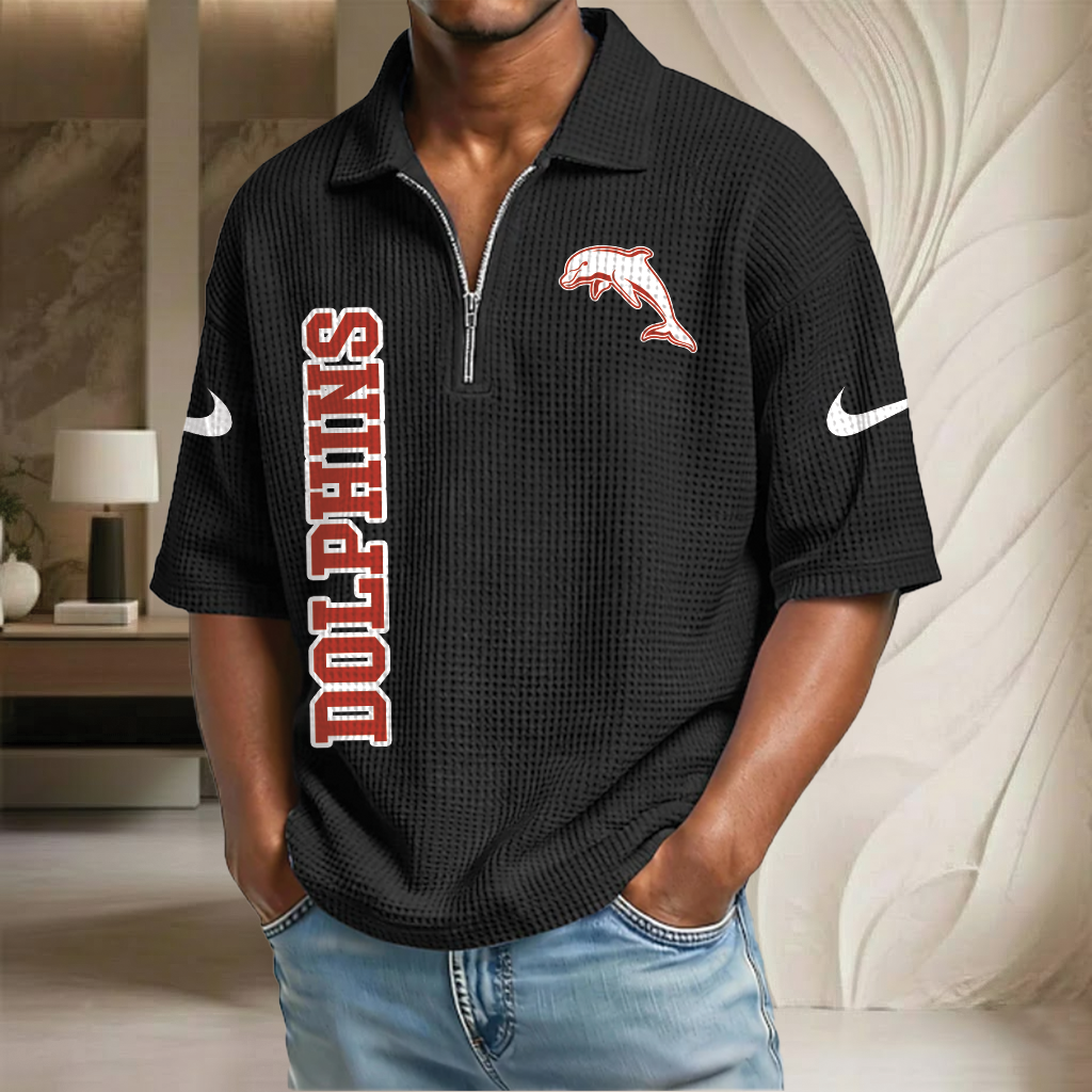 NRL x DO Waffle Half-Zip Polo Shirt HLP HLPHUONG