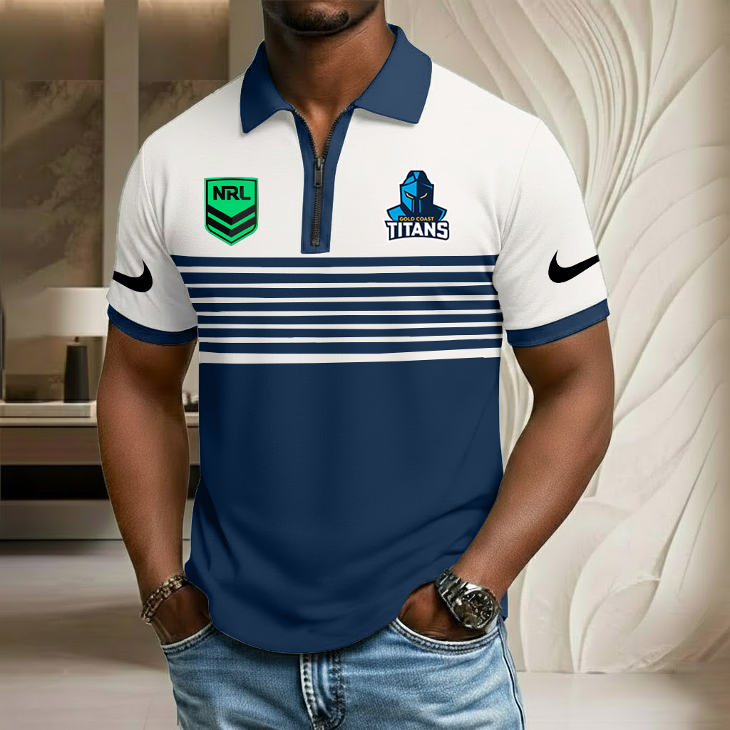 NRL x GC Sport Zip Polo Golf Shirt HLP 250226 HLPHUONG