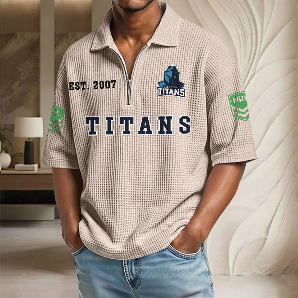 NRL x GCT EST Waffle Half-Zip Polo Shirt HLP HLPHUONG