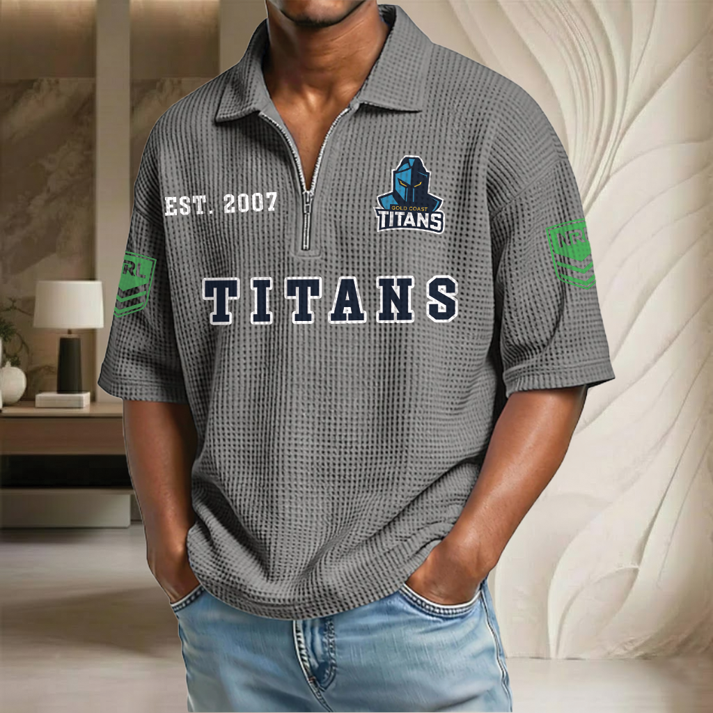 NRL x GCT EST Waffle Half-Zip Polo Shirt HLP HLPHUONG