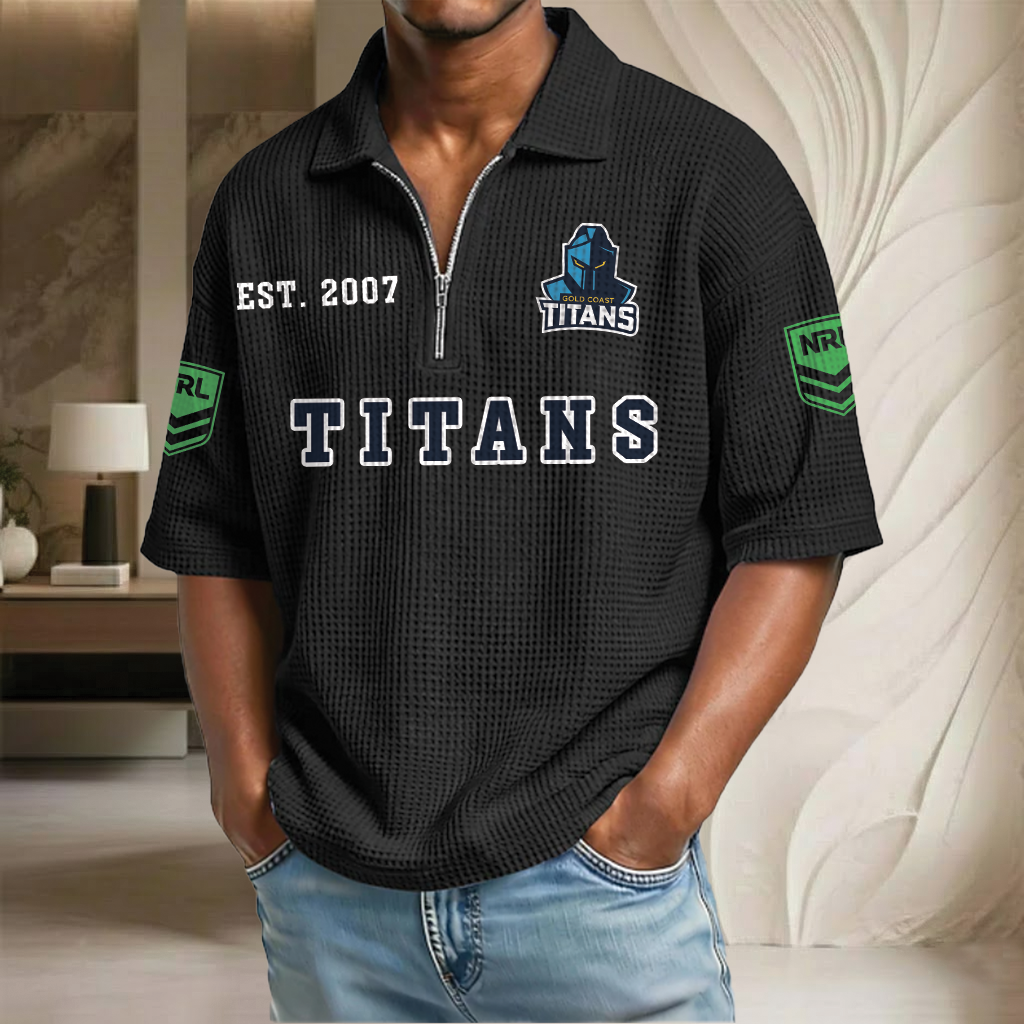 NRL x GCT EST Waffle Half-Zip Polo Shirt HLP HLPHUONG