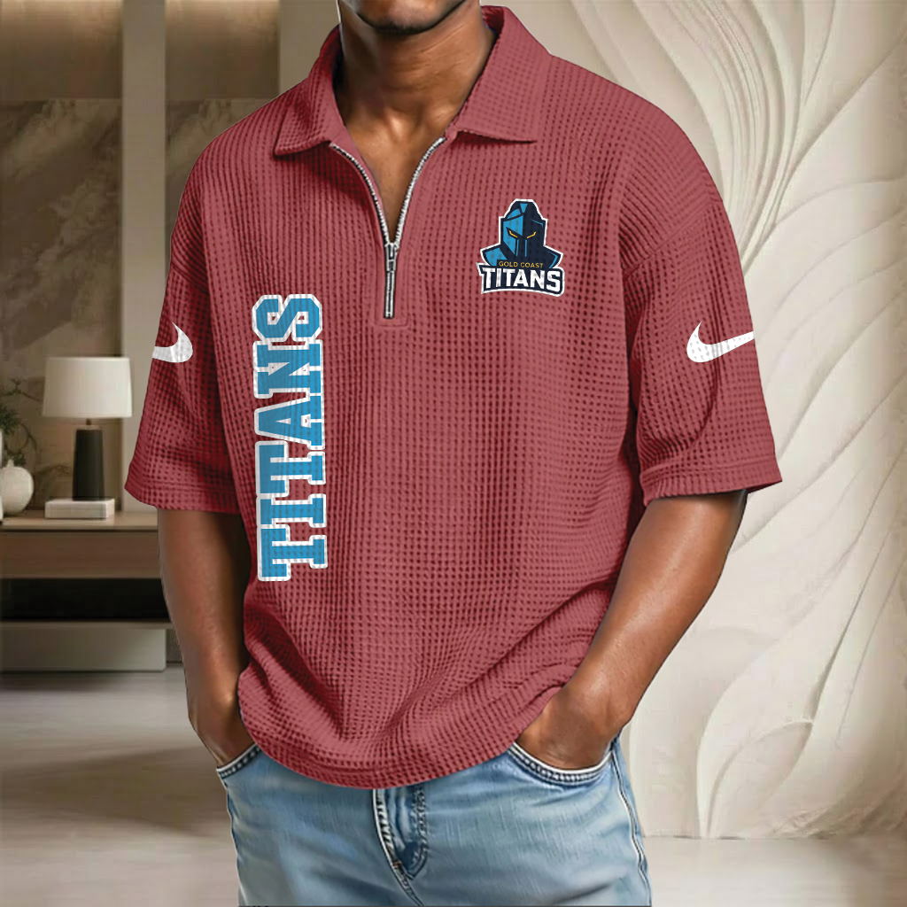 NRL x GCT Waffle Half-Zip Polo Shirt HLP HLPHUONG