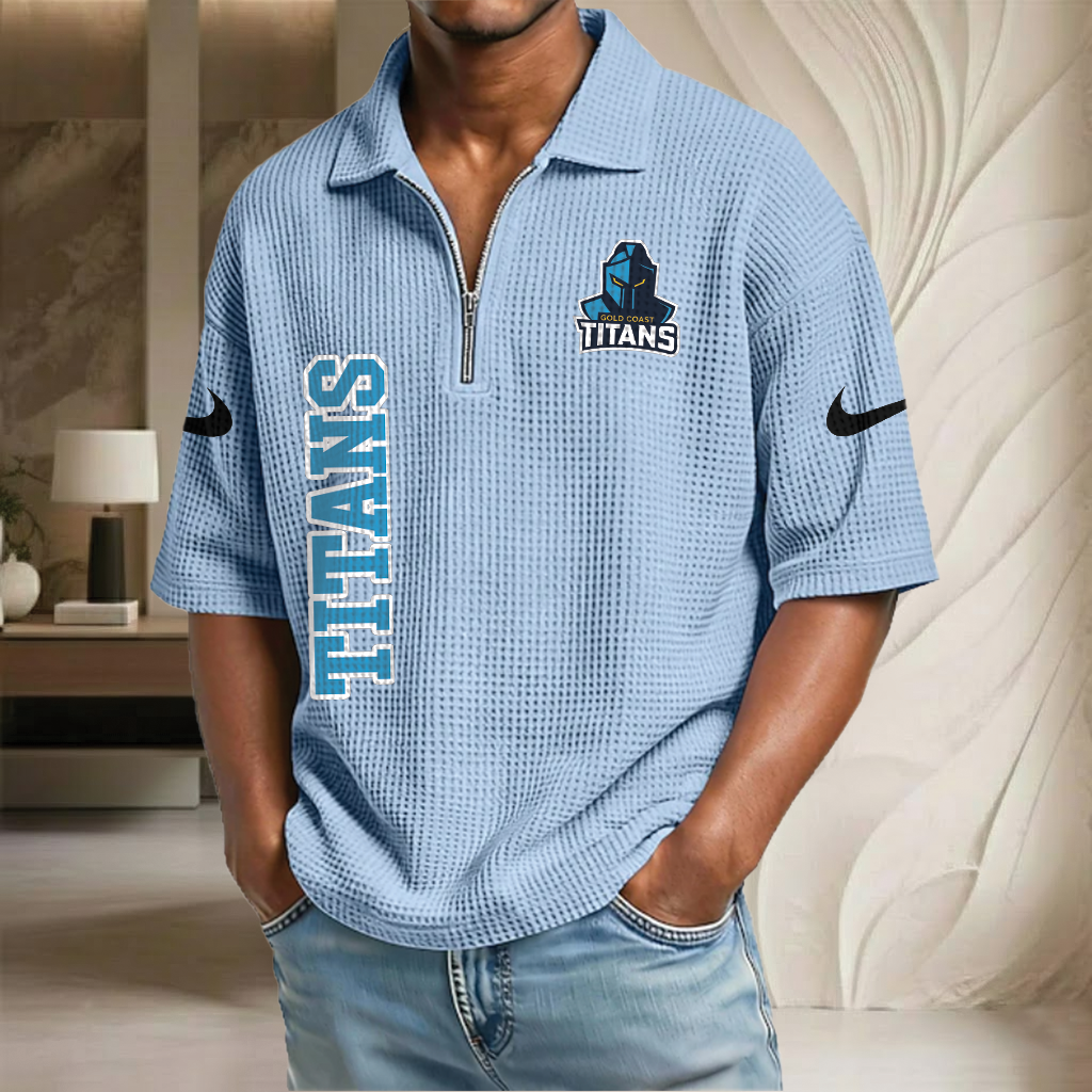 NRL x GCT Waffle Half-Zip Polo Shirt HLP HLPHUONG