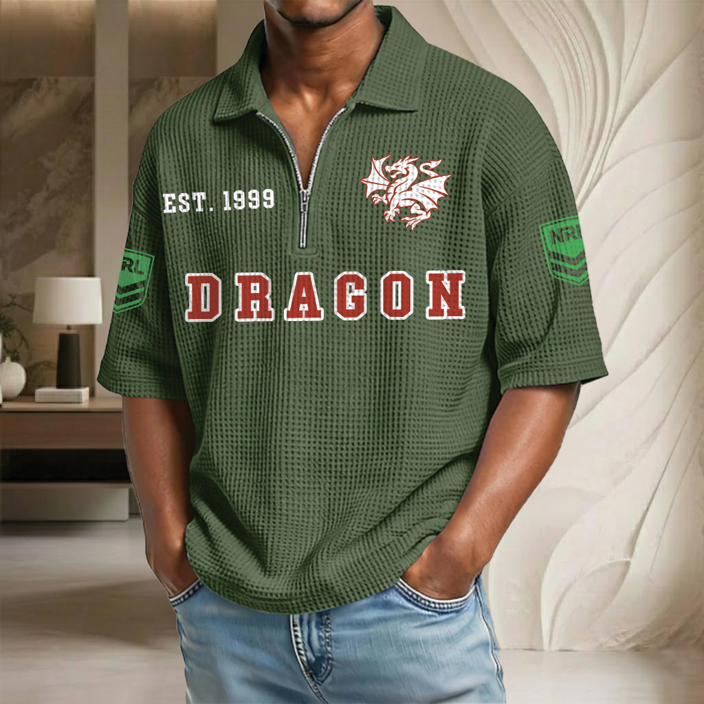 NRL x GID EST Waffle Half-Zip Polo Shirt HLP HLPHUONG