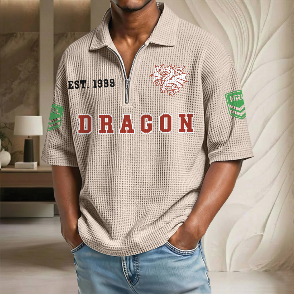 NRL x GID EST Waffle Half-Zip Polo Shirt HLP HLPHUONG