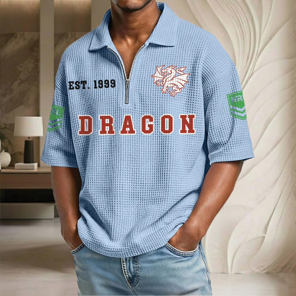 NRL x GID EST Waffle Half-Zip Polo Shirt HLP HLPHUONG