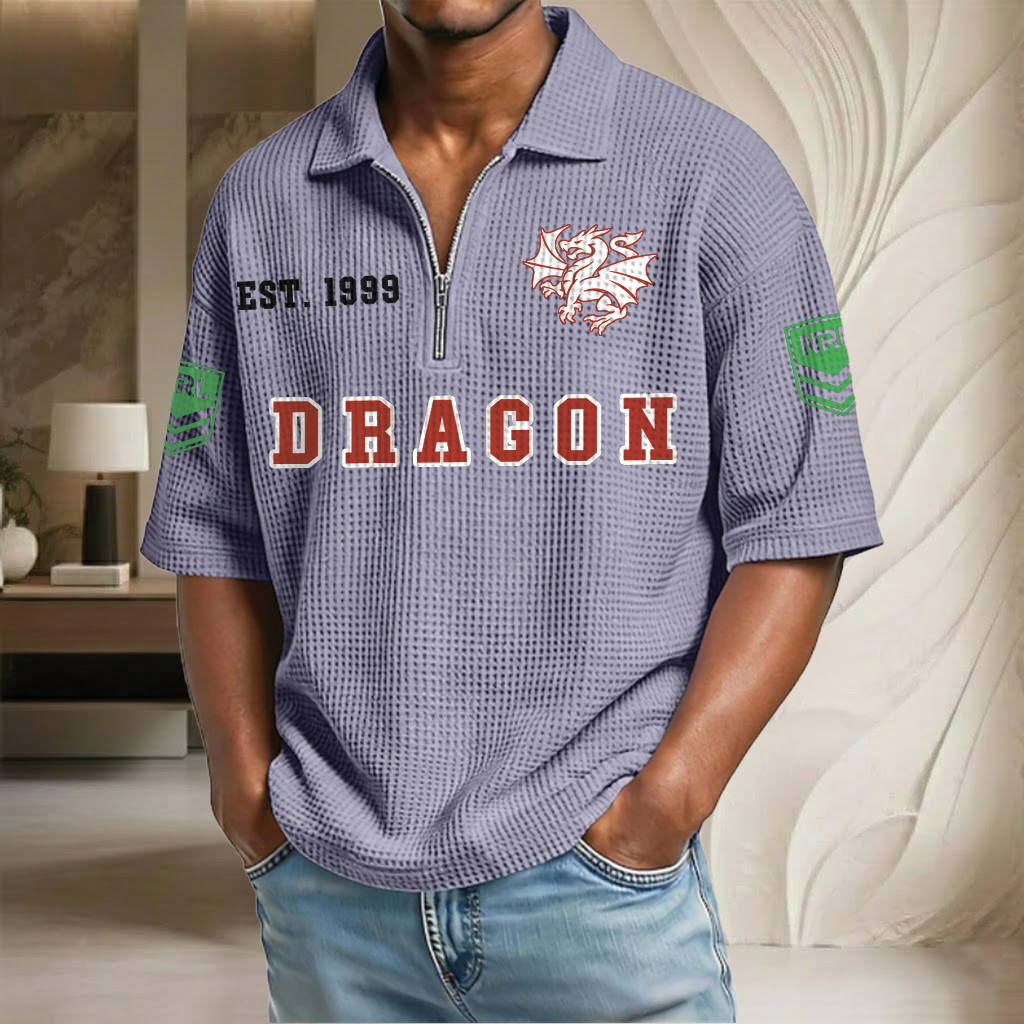 NRL x GID EST Waffle Half-Zip Polo Shirt HLP HLPHUONG