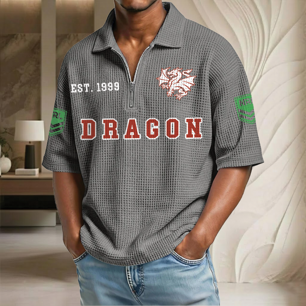 NRL x GID EST Waffle Half-Zip Polo Shirt HLP HLPHUONG