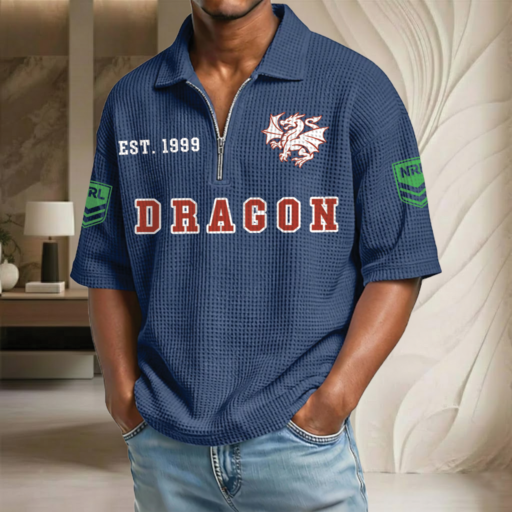 NRL x GID EST Waffle Half-Zip Polo Shirt HLP HLPHUONG