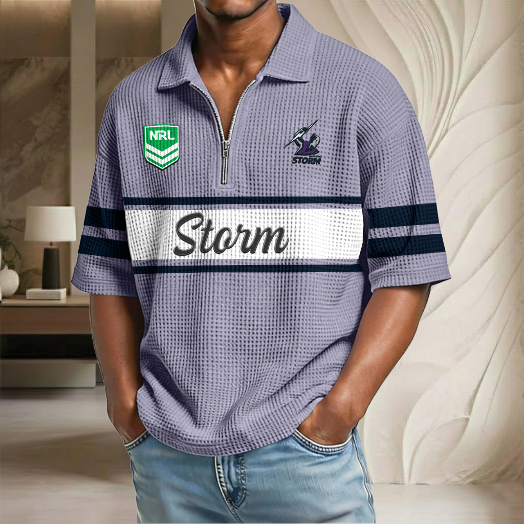 NRL x MS Waffle Half-Zip Polo Shirt HLP HLPHUONG