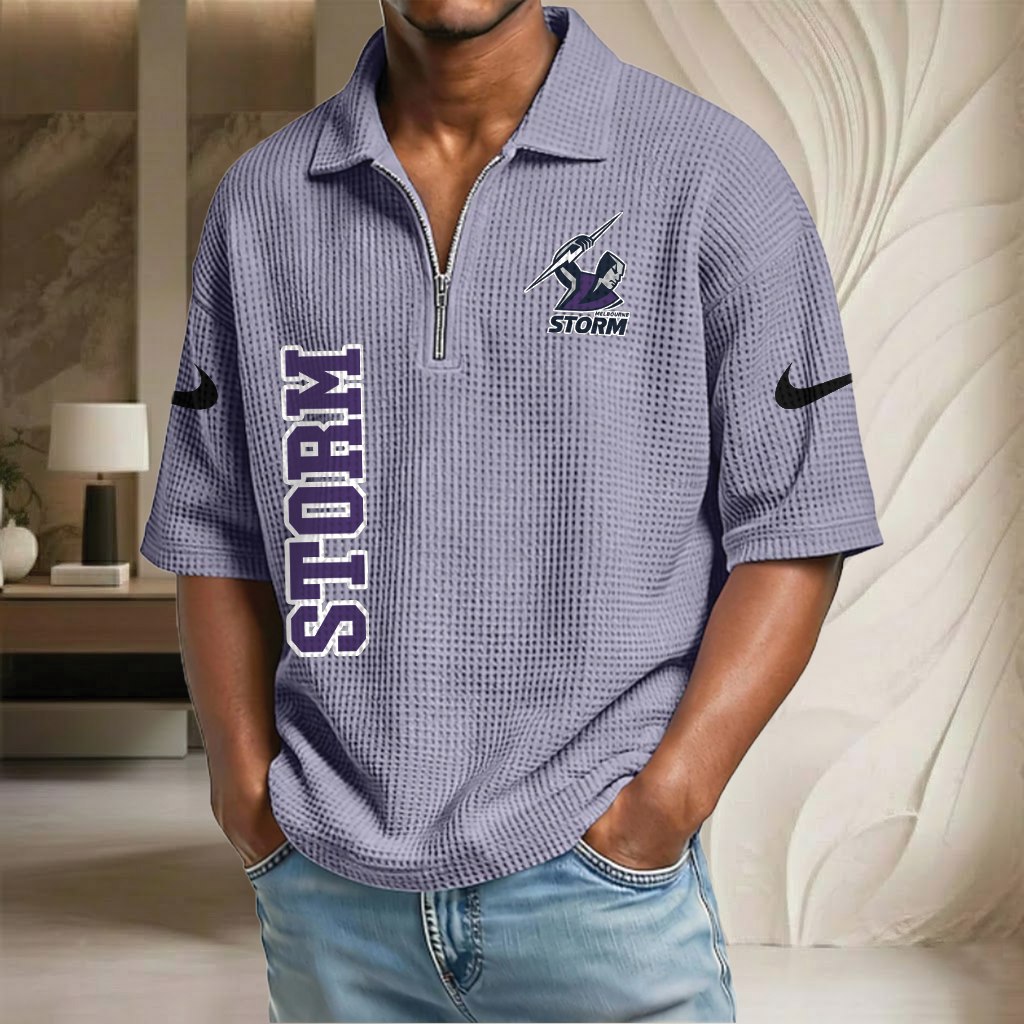 NRL x MS Waffle Half-Zip Polo Shirt HLP HLPHUONG