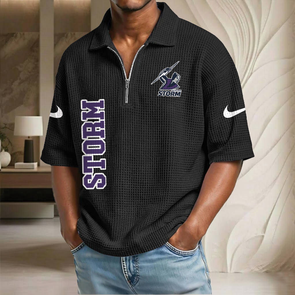 NRL x MS Waffle Half-Zip Polo Shirt HLP HLPHUONG