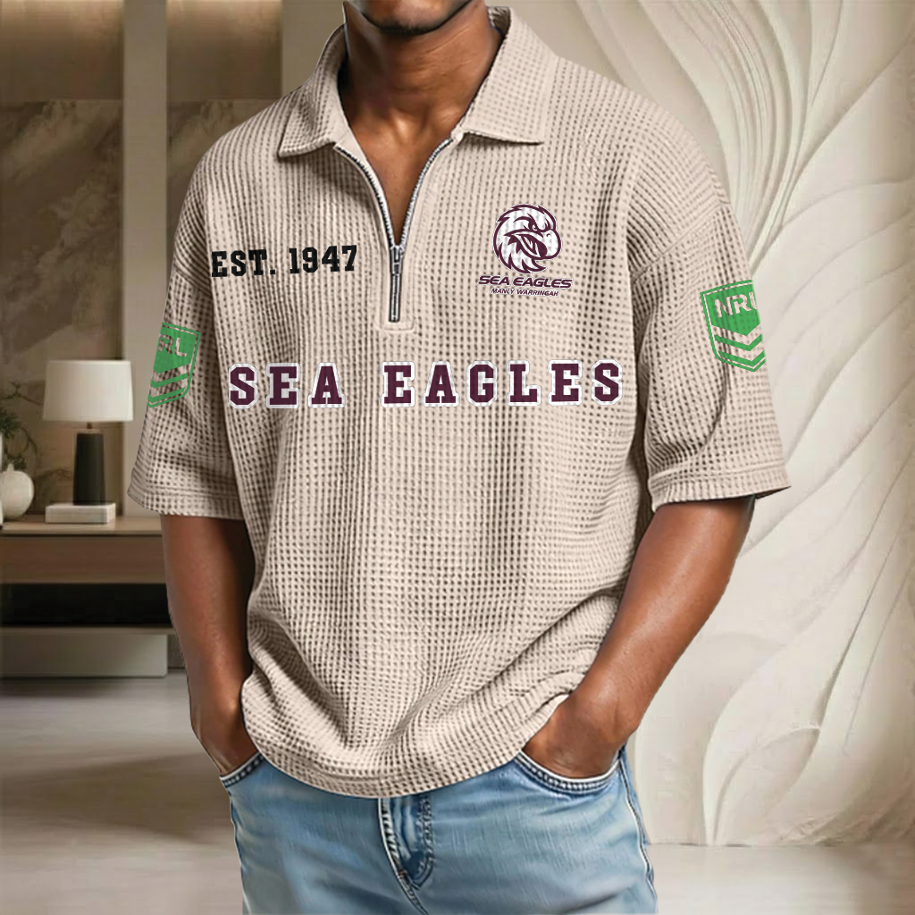 NRL x MWSE EST Waffle Half-Zip Polo Shirt HLP HLPHUONG