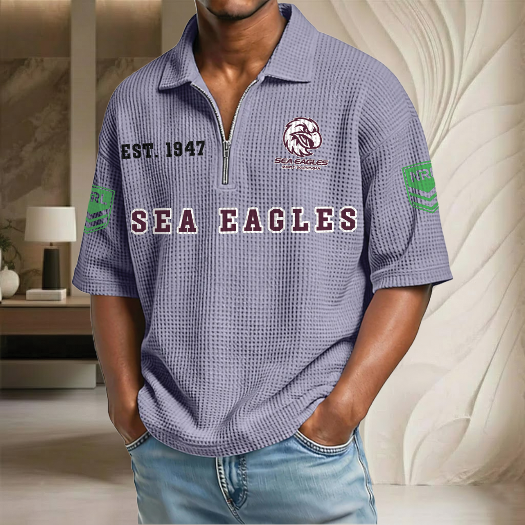 NRL x MWSE EST Waffle Half-Zip Polo Shirt HLP HLPHUONG