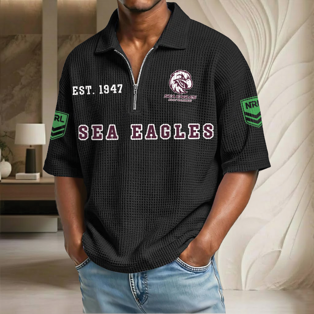 NRL x MWSE EST Waffle Half-Zip Polo Shirt HLP HLPHUONG