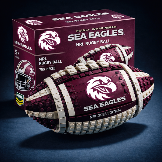 NRL x MWSE Rugby Ball Building Block Set NAK TTV