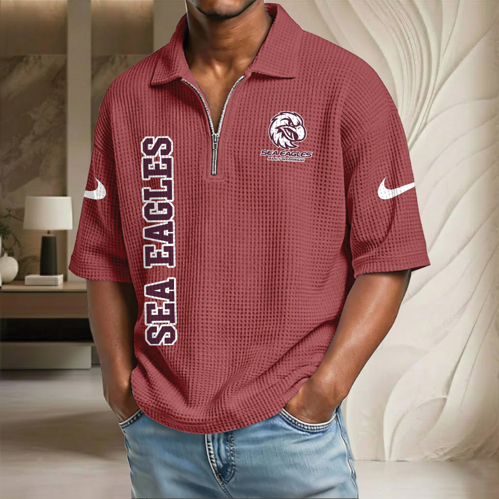 NRL x MWSE Waffle Half-Zip Polo Shirt HLP HLPHUONG