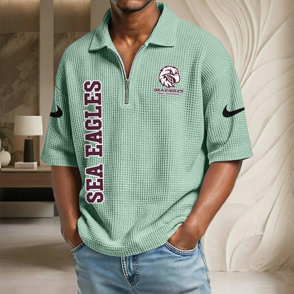 NRL x MWSE Waffle Half-Zip Polo Shirt HLP HLPHUONG