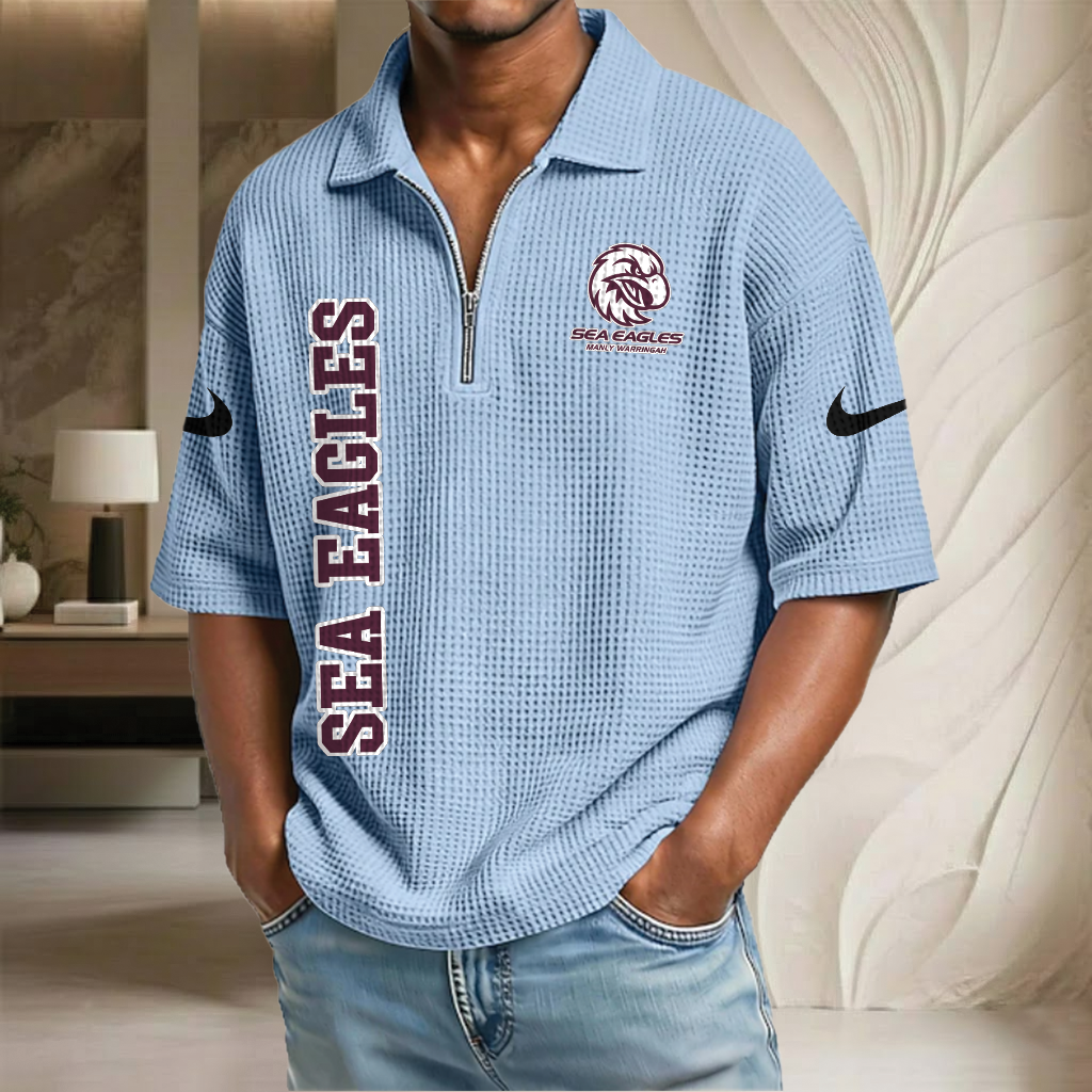 NRL x MWSE Waffle Half-Zip Polo Shirt HLP HLPHUONG