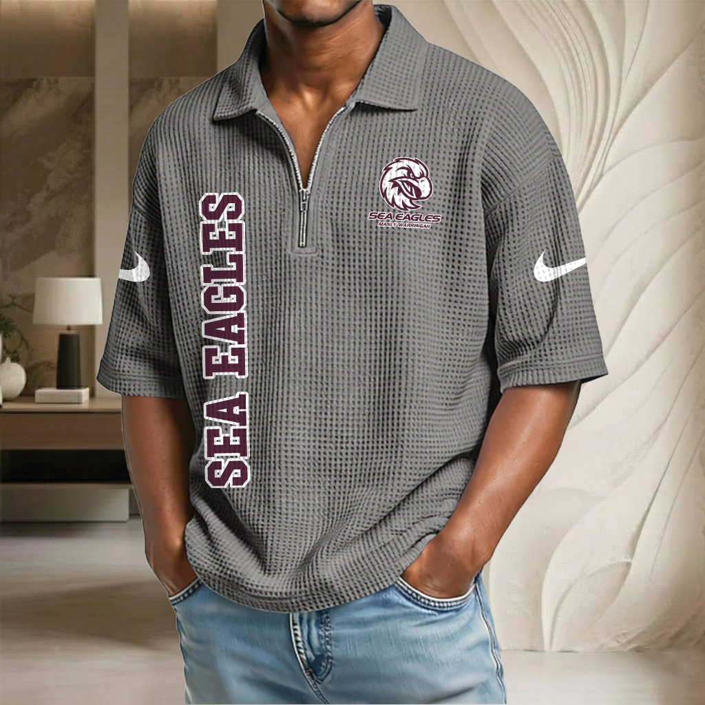 NRL x MWSE Waffle Half-Zip Polo Shirt HLP HLPHUONG
