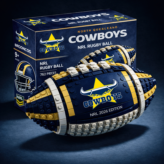 NRL x NQC Rugby Ball Building Block Set NAK TTV
