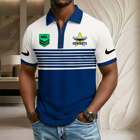 NRL x NQC Sport Zip Polo Golf Shirt HLP 250226 HLPHUONG