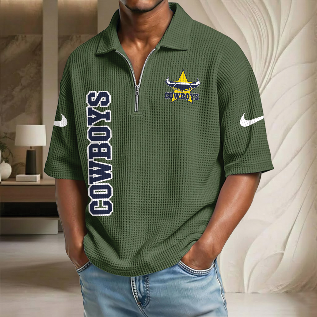 NRL x NQC Waffle Half-Zip Polo Shirt HLP HLPHUONG