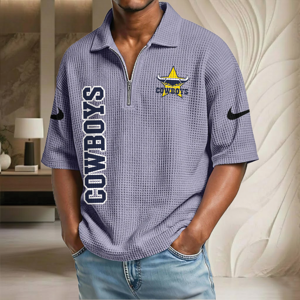 NRL x NQC Waffle Half-Zip Polo Shirt HLP HLPHUONG