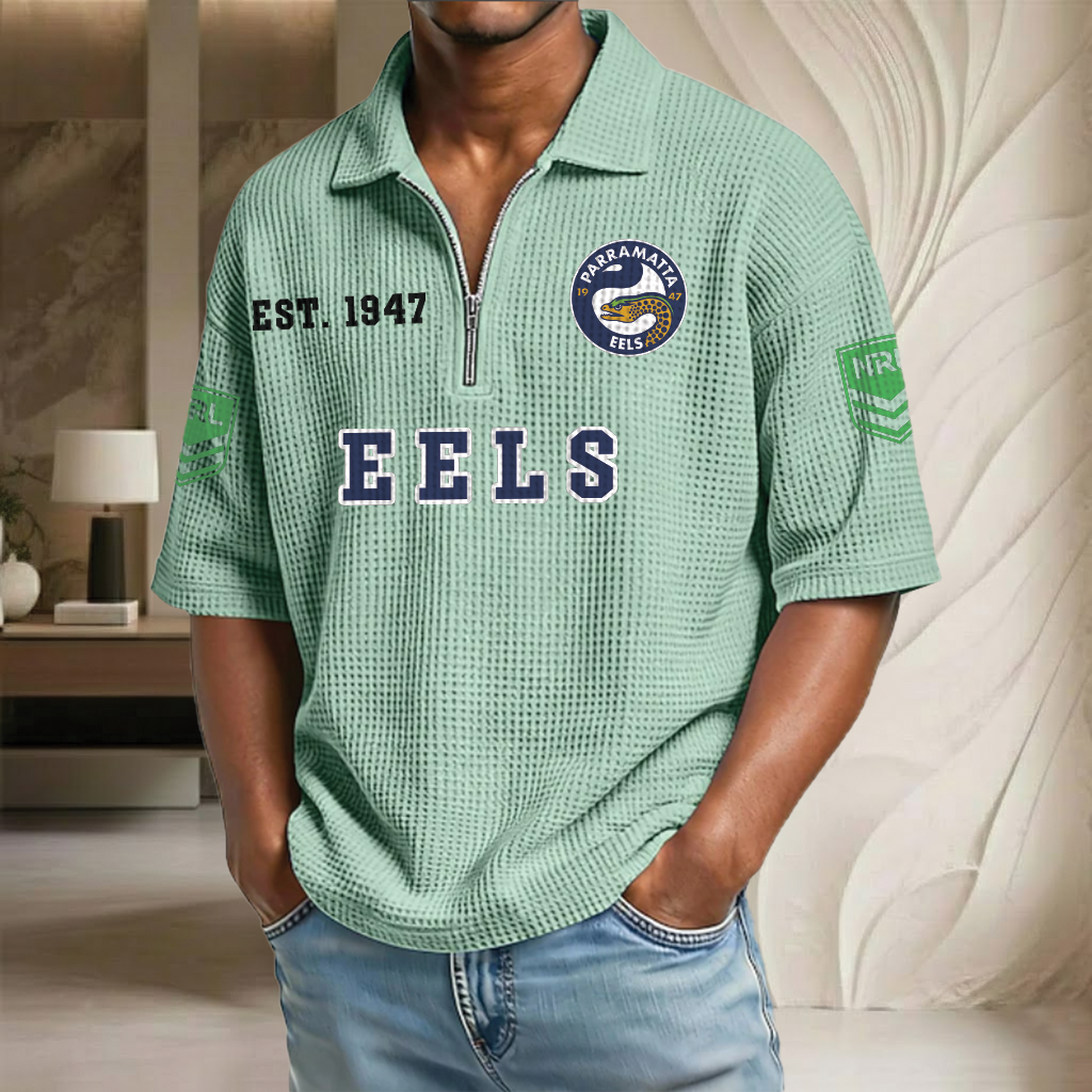 NRL x PE EST Waffle Half-Zip Polo Shirt HLP HLPHUONG