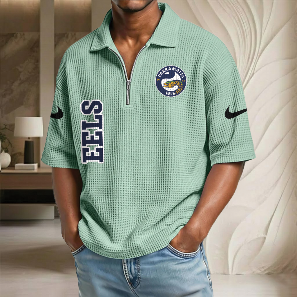 NRL x PE Waffle Half-Zip Polo Shirt HLP HLPHUONG