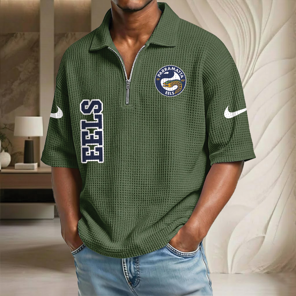 NRL x PE Waffle Half-Zip Polo Shirt HLP HLPHUONG