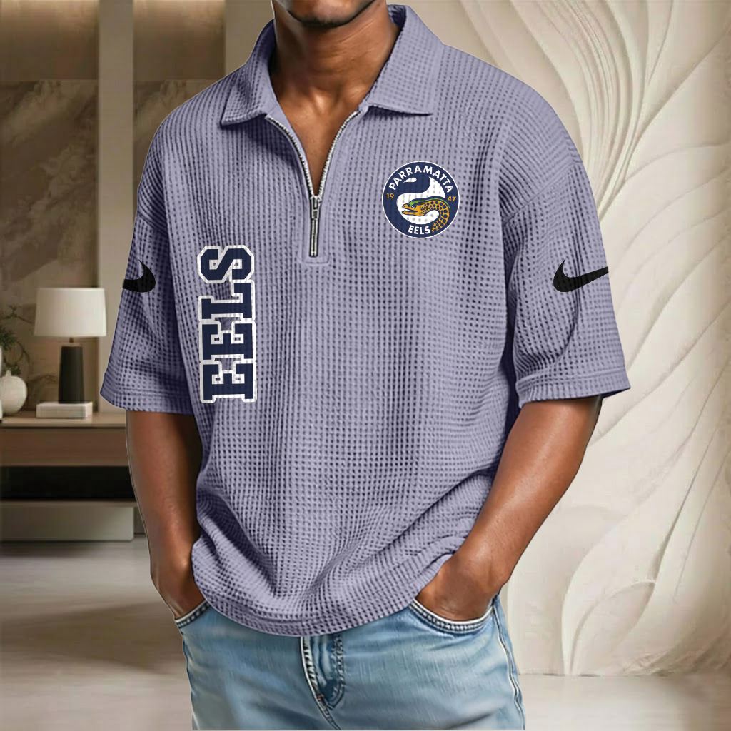 NRL x PE Waffle Half-Zip Polo Shirt HLP HLPHUONG