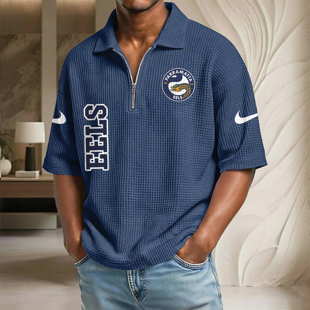NRL x PE Waffle Half-Zip Polo Shirt HLP HLPHUONG