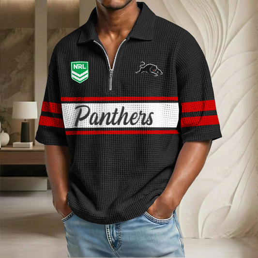NRL x PP Waffle Half-Zip Polo Shirt HLP HLPHUONG