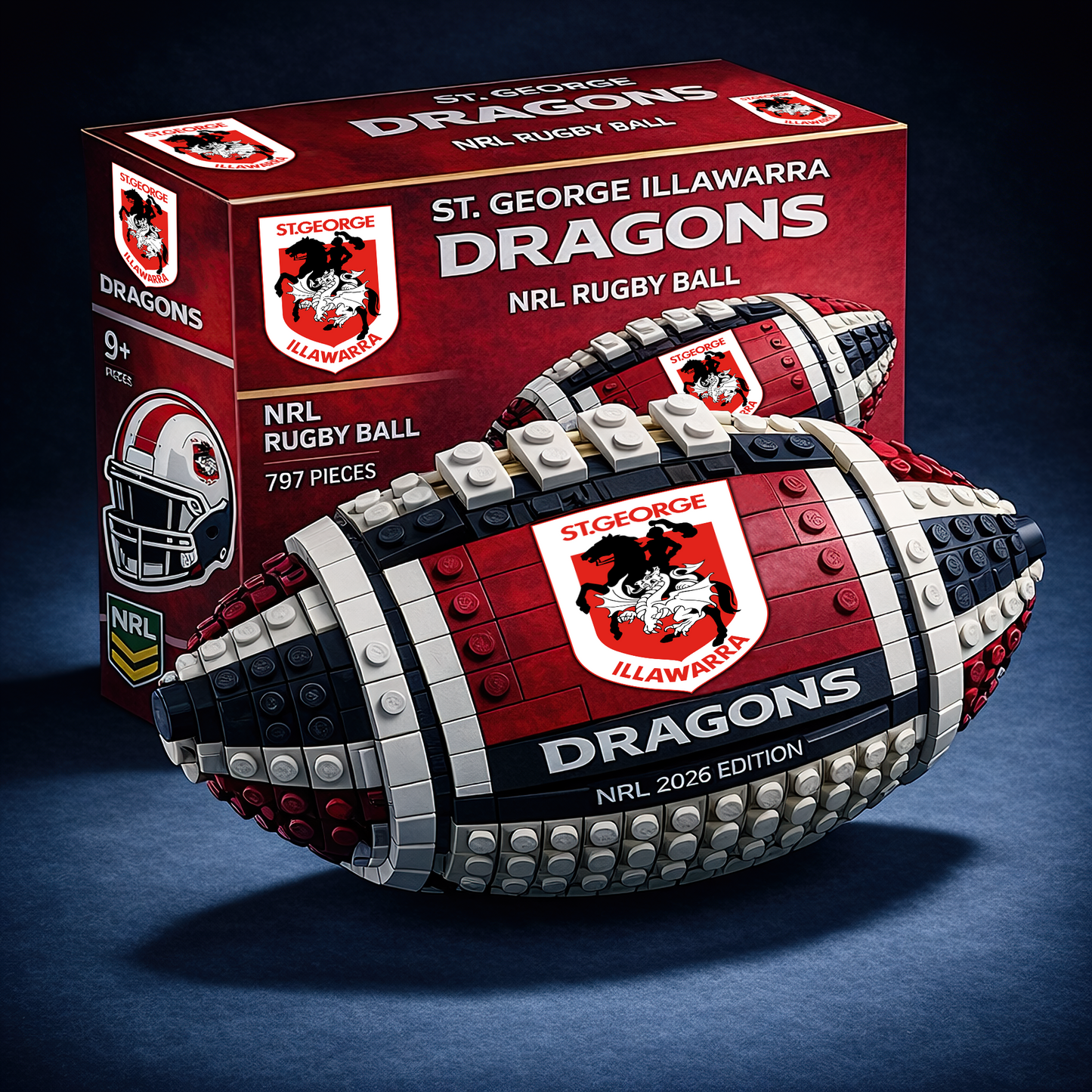 NRL x SGID Rugby Ball Building Block Set NAK TTV