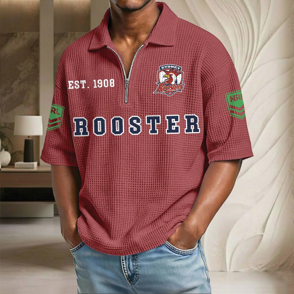 NRL x SR EST Waffle Half-Zip Polo Shirt HLP HLPHUONG