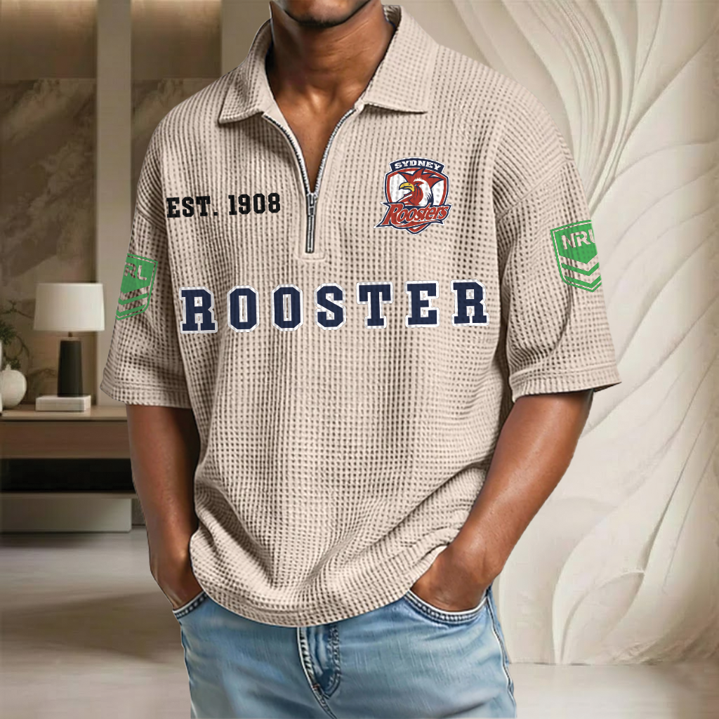 NRL x SR EST Waffle Half-Zip Polo Shirt HLP HLPHUONG