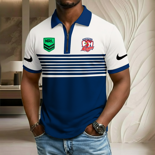 NRL x SR Sport Zip Polo Golf Shirt HLP 250226 HLPHUONG
