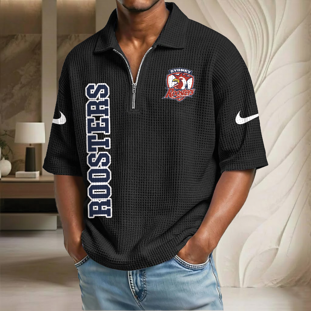 NRL x SR Waffle Half-Zip Polo Shirt HLP HLPHUONG