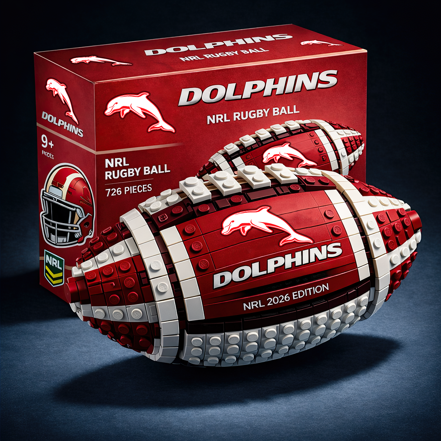 NRL x TD Rugby Ball Building Block Set NAK TTV